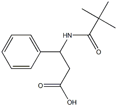 3-[(2,2-dimethylpropanoyl)amino]-3-phenylpropanoic acid Struktur