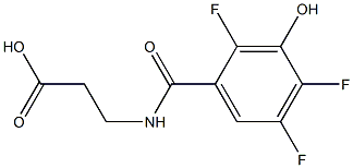 3-[(2,4,5-trifluoro-3-hydroxyphenyl)formamido]propanoic acid Struktur