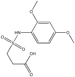 3-[(2,4-dimethoxyphenyl)sulfamoyl]propanoic acid Struktur