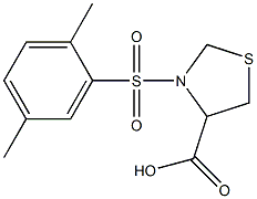 3-[(2,5-dimethylbenzene)sulfonyl]-1,3-thiazolidine-4-carboxylic acid Struktur