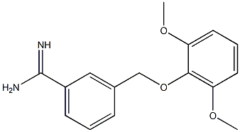 3-[(2,6-dimethoxyphenoxy)methyl]benzenecarboximidamide Struktur