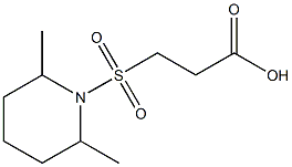 3-[(2,6-dimethylpiperidine-1-)sulfonyl]propanoic acid Struktur