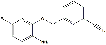 3-[(2-amino-5-fluorophenoxy)methyl]benzonitrile Struktur