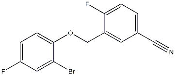 3-[(2-bromo-4-fluorophenoxy)methyl]-4-fluorobenzonitrile Struktur