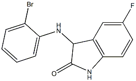 3-[(2-bromophenyl)amino]-5-fluoro-2,3-dihydro-1H-indol-2-one Struktur