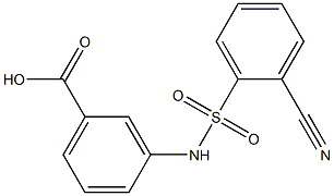 3-[(2-cyanobenzene)sulfonamido]benzoic acid Struktur