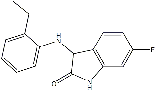 3-[(2-ethylphenyl)amino]-6-fluoro-2,3-dihydro-1H-indol-2-one Struktur