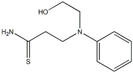 3-[(2-hydroxyethyl)(phenyl)amino]propanethioamide Struktur