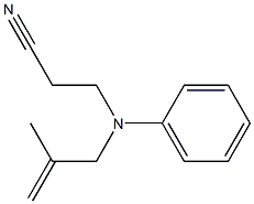 3-[(2-methylprop-2-enyl)(phenyl)amino]propanenitrile Struktur