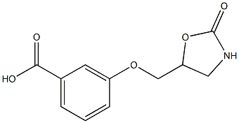 3-[(2-oxo-1,3-oxazolidin-5-yl)methoxy]benzoic acid Struktur