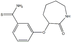 3-[(2-oxoazepan-3-yl)oxy]benzene-1-carbothioamide Struktur