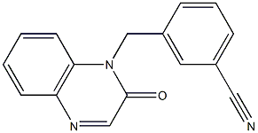 3-[(2-oxoquinoxalin-1(2H)-yl)methyl]benzonitrile Struktur