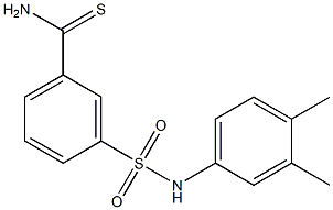 3-[(3,4-dimethylphenyl)sulfamoyl]benzene-1-carbothioamide Struktur