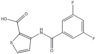 3-[(3,5-difluorobenzene)amido]thiophene-2-carboxylic acid Struktur