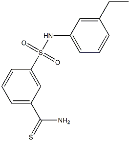 3-[(3-ethylphenyl)sulfamoyl]benzene-1-carbothioamide Struktur