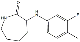 3-[(3-fluoro-4-methylphenyl)amino]azepan-2-one Struktur