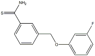 3-[(3-fluorophenoxy)methyl]benzenecarbothioamide Struktur