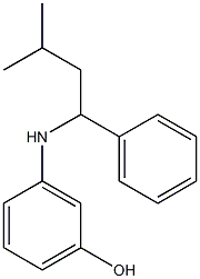 3-[(3-methyl-1-phenylbutyl)amino]phenol Struktur