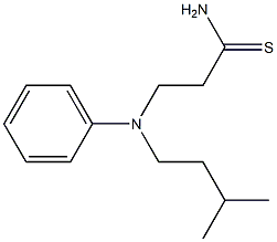 3-[(3-methylbutyl)(phenyl)amino]propanethioamide Struktur