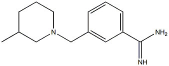 3-[(3-methylpiperidin-1-yl)methyl]benzenecarboximidamide Struktur