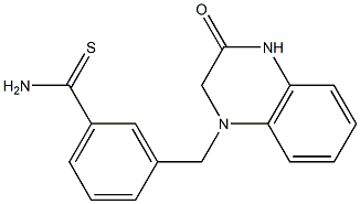 3-[(3-oxo-1,2,3,4-tetrahydroquinoxalin-1-yl)methyl]benzene-1-carbothioamide Struktur