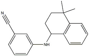 3-[(4,4-dimethyl-1,2,3,4-tetrahydronaphthalen-1-yl)amino]benzonitrile Struktur