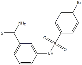 3-[(4-bromobenzene)sulfonamido]benzene-1-carbothioamide Struktur