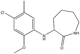 3-[(4-chloro-2-methoxy-5-methylphenyl)amino]azepan-2-one Struktur