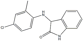 3-[(4-chloro-2-methylphenyl)amino]-2,3-dihydro-1H-indol-2-one Struktur