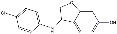 3-[(4-chlorophenyl)amino]-2,3-dihydro-1-benzofuran-6-ol Struktur