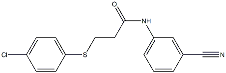 3-[(4-chlorophenyl)sulfanyl]-N-(3-cyanophenyl)propanamide Struktur