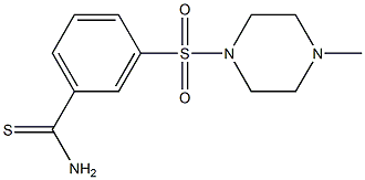 3-[(4-methylpiperazin-1-yl)sulfonyl]benzenecarbothioamide Struktur