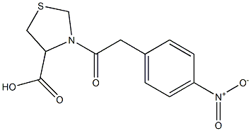 3-[(4-nitrophenyl)acetyl]-1,3-thiazolidine-4-carboxylic acid Struktur