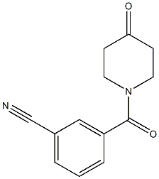 3-[(4-oxopiperidin-1-yl)carbonyl]benzonitrile Struktur