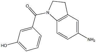 3-[(5-amino-2,3-dihydro-1H-indol-1-yl)carbonyl]phenol Struktur