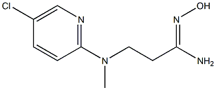 3-[(5-chloropyridin-2-yl)(methyl)amino]-N'-hydroxypropanimidamide Struktur