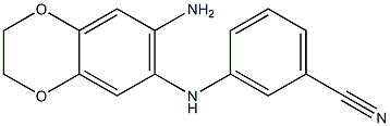 3-[(7-amino-2,3-dihydro-1,4-benzodioxin-6-yl)amino]benzonitrile Struktur