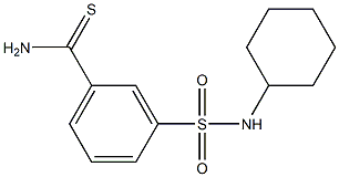 3-[(cyclohexylamino)sulfonyl]benzenecarbothioamide Struktur