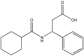 3-[(cyclohexylcarbonyl)amino]-3-phenylpropanoic acid Struktur