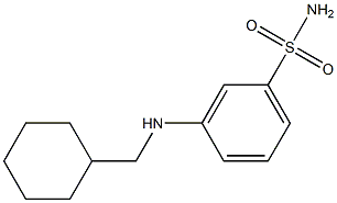 3-[(cyclohexylmethyl)amino]benzene-1-sulfonamide Struktur