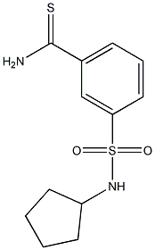 3-[(cyclopentylamino)sulfonyl]benzenecarbothioamide Struktur