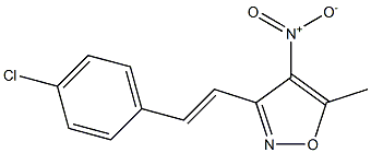 3-[(E)-2-(4-chlorophenyl)vinyl]-5-methyl-4-nitroisoxazole Struktur