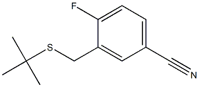 3-[(tert-butylsulfanyl)methyl]-4-fluorobenzonitrile Struktur