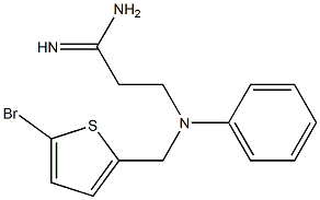 3-[[(5-bromothien-2-yl)methyl](phenyl)amino]propanimidamide Struktur