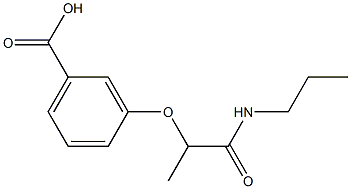 3-[1-(propylcarbamoyl)ethoxy]benzoic acid Struktur