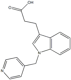 3-[1-(pyridin-4-ylmethyl)-1H-indol-3-yl]propanoic acid Struktur