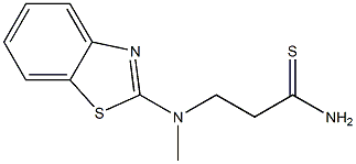 3-[1,3-benzothiazol-2-yl(methyl)amino]propanethioamide Struktur