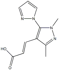 3-[1,3-dimethyl-5-(1H-pyrazol-1-yl)-1H-pyrazol-4-yl]prop-2-enoic acid Struktur