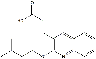 3-[2-(3-methylbutoxy)quinolin-3-yl]prop-2-enoic acid Struktur