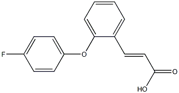 3-[2-(4-fluorophenoxy)phenyl]prop-2-enoic acid Struktur